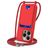 Mobigear Lanyard Card iPhone 16 Pro Max Siliconen Hoesje met koord en Pasjeshouder - Rood