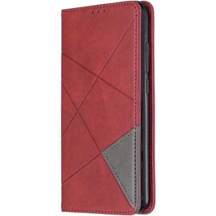 Mobigear Rhombus Slim Xiaomi Redmi Note 8 Hoesje Bookcase - Rood