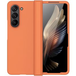 Mobigear Colors Samsung Galaxy Z Fold 5 Hoesje Flexibel TPU Backcover - Oranje