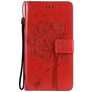 Mobigear Tree Samsung Galaxy S21 Hoesje Bookcase Portemonnee - Rood