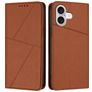 Mobigear Frosted Flip iPhone 17 Hoesje Bookcase Portemonnee - Bruin