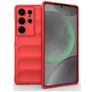 Mobigear Bumpy Samsung Galaxy S25 Ultra Hoesje Flexibel TPU Backcover - Rood