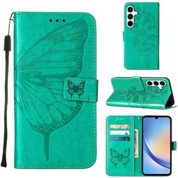 Mobigear Butterfly Samsung Galaxy A35 Hoesje Bookcase Portemonnee - Groen