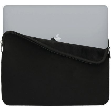 Mobiparts Neoprene Neopreen Laptop Sleeve 16 inch Laptop hoes - Zwart