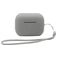 Mobigear Lanyard Apple AirPods Pro 2 Hoesje Flexibel Siliconen - Grijs