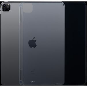 Mobigear Basics Pencil Dunne iPad Pro 12.9 Inch (2022) Hoes Flexibel TPU Backcover - Transparant
