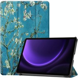 Mobigear Tri-Fold Samsung Galaxy Tab S9 FE Hoes Bookcase - Almond Blossoms