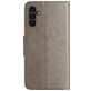 Mobigear Flowers Samsung Galaxy A55 Hoesje Bookcase Portemonnee - Grijs