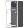 Mobilize Gelly Card Doorzichtig iPhone 15 Plus Hoesje Flexibel TPU Backcover met Pasjeshouder - Transparant