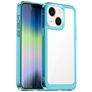 Mobigear Crystal iPhone 14 Hoesje Hardcase Backcover - Transparant / Turquoise