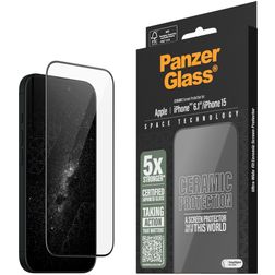 PanzerGlass Ceramic iPhone 16 Glazen Screenprotector - Case Friendly