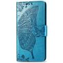 Mobigear Butterfly Motorola One Action Hoesje Bookcase Portemonnee - Blauw
