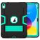 Mobigear ShieldStand iPad 10 (2022) Hoes Hard kunststof / Siliconen Backcover + Standaard - Groen / Marineblauw