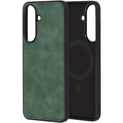 Mobiparts Classic Samsung Galaxy A57 MagSafe Hoesje TPU,Kunstleer Backcover - Emerald Green