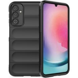 Mobigear Bumpy Samsung Galaxy A24 Hoesje Flexibel TPU Backcover - Zwart