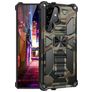 Mobigear Armor Stand Samsung Galaxy S22 Ultra Hoesje Hardcase Backcover Shockproof met Standaard - Groen