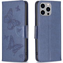 Mobigear Butterfly iPhone 15 Pro Max Hoesje Bookcase Portemonnee - Blauw