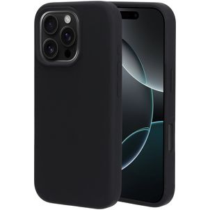 Mobiparts iPhone 16 Pro Siliconen Hoesje Backcover - Zwart
