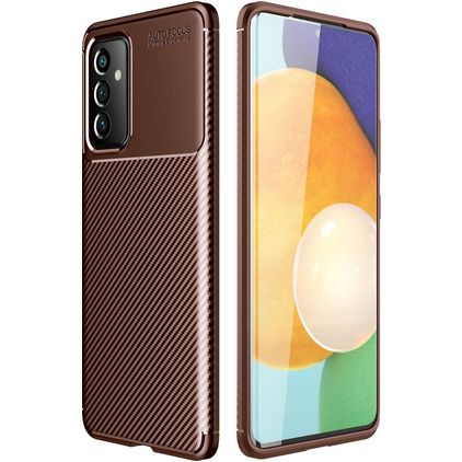 Mobigear Racing Samsung Galaxy A82 5G Hoesje Flexibel TPU Backcover - Bruin
