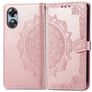 Mobigear Mandala OPPO A17 Hoesje Bookcase Portemonnee - Roségoud