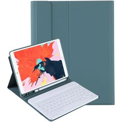 Mobigear Keys iPad Air 4 (2020) Hoes QWERTY Bluetooth Toetsenbord Bookcase + Stylus Houder - Groen