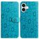 Mobigear Flowers iPhone 17 Hoesje Bookcase Portemonnee - Blauw