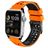 Mobigear Aero Armor Siliconen Apple Watch Bandje Gespsluiting - 49/46/45/44 mm - Oranje / Zwart