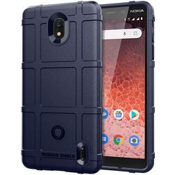 Mobigear Rugged Shield Nokia 1 Plus Hoesje Flexibel TPU Backcover Shockproof - Blauw