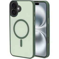 Mobiparts Hardcover iPhone 16 Plus MagSafe Hoesje Hardcase Backcover - Satin Green