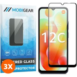 Mobigear Premium Xiaomi Redmi 12C Glazen Screenprotector - Case Friendly (3-Pack)