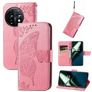 Mobigear Butterfly OnePlus 11 Hoesje Bookcase Portemonnee - Roze