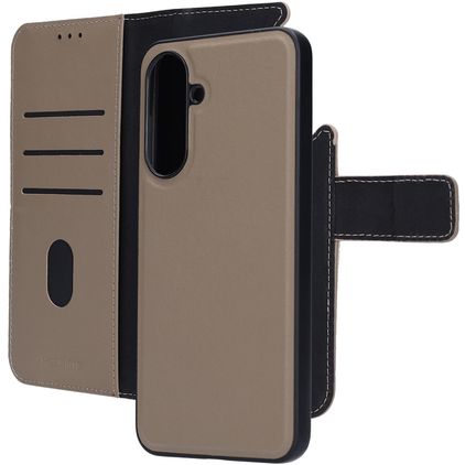 Mobiparts Samsung Galaxy A36 Hoesje Echt Leer Uitneembare 2in1 Bookcase Portemonnee - Taupe
