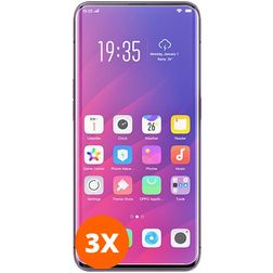 Mobigear OPPO Find X Glazen Screenprotector - Case Friendly (3-Pack)