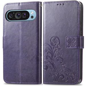 Mobigear Clover Google Pixel 10 Hoesje Bookcase Portemonnee - Paars
