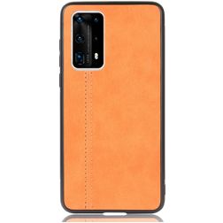 Mobigear Stitch Huawei P40 Pro Plus Hoesje Backcover - Oranje