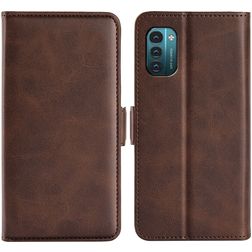 Mobigear Slim Magnet Nokia G21 Hoesje Bookcase Portemonnee - Bruin