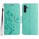 Mobigear Flowers Samsung Galaxy A56 Hoesje Bookcase Portemonnee - Groen