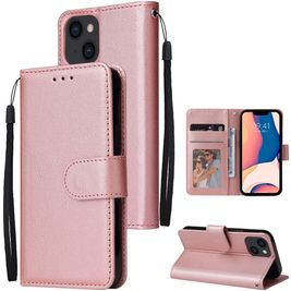Mobigear Wallet iPhone 14 Hoesje Bookcase Portemonnee - Roségoud