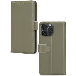 Mobilize Premium Gelly Wallet iPhone 15 Pro Max Hoesje Bookcase Portemonnee - Groen