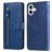 Mobigear Zipper iPhone 17 Hoesje Bookcase Portemonnee - Blauw