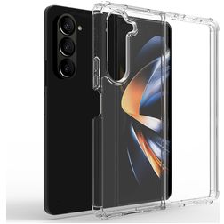 Mobigear Cushion Doorzichtig Samsung Galaxy Z Fold 5 Hoesje Flexibel TPU Backcover Shockproof - Transparant
