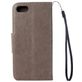 Mobigear Flowers iPhone 7 Hoesje Bookcase Portemonnee - Grijs