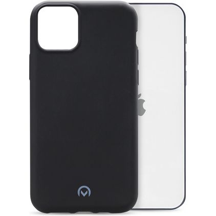 Mobilize Rubber Gelly iPhone 12 Hoesje Flexibel TPU Backcover - Matt Black