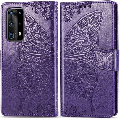 Mobigear Butterfly Huawei P40 Pro Hoesje Bookcase Portemonnee - Paars