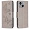 Mobigear Butterfly iPhone 15 Plus Hoesje Bookcase Portemonnee - Grijs