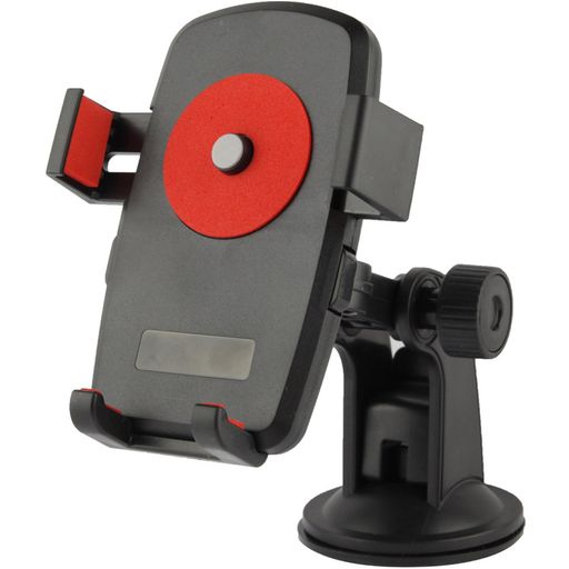 Mobigear Push Lock Telefoonhouder Auto Zuignap Klem Universeel - Zwart