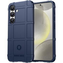 Mobigear Rugged Shield Samsung Galaxy S25 Hoesje Flexibel TPU Backcover Shockproof - Blauw