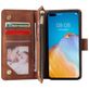 Mobigear Zipper Huawei P40 Hoesje Bookcase Portemonnee - Bruin