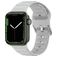 Mobigear Bumpy Siliconen Apple Watch Bandje Gespsluiting - 42/41/40/38 mm - Grijs