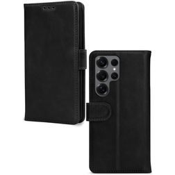 Mobilize Wallet Samsung Galaxy S25 Ultra Hoesje Echt Leer Bookcase Portemonnee - Zwart
